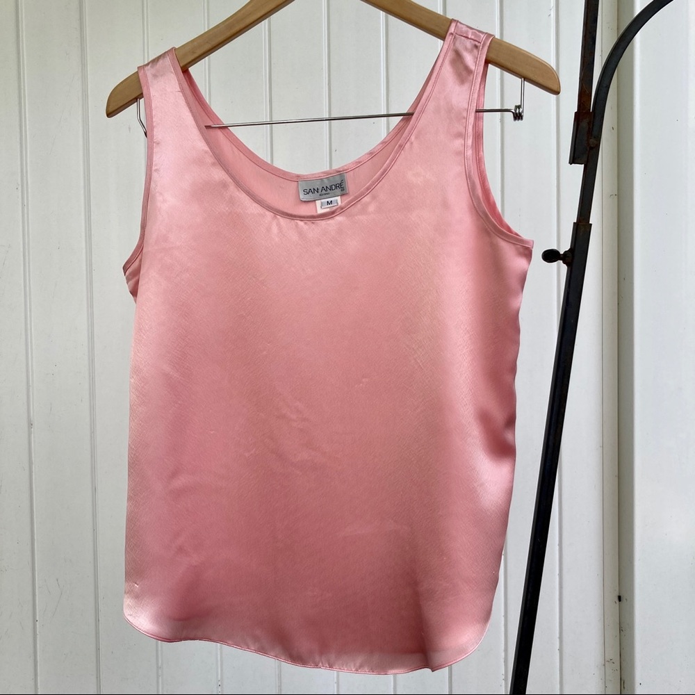 Pink shimmery tank top | vintage 1993